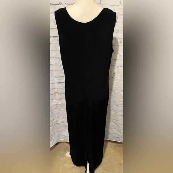 Vintage 80s 90s R&M Richards Dress Womens Black Sleeveless size 16 - Picture 1 of 6